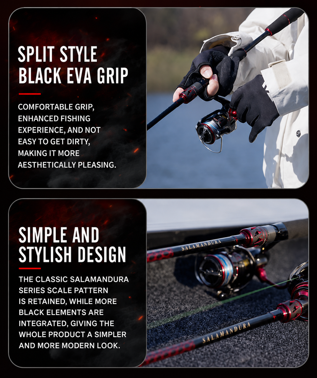 Daiwa Salamandura MX J Fishing Rod – Carbon Fiber, 2-Section