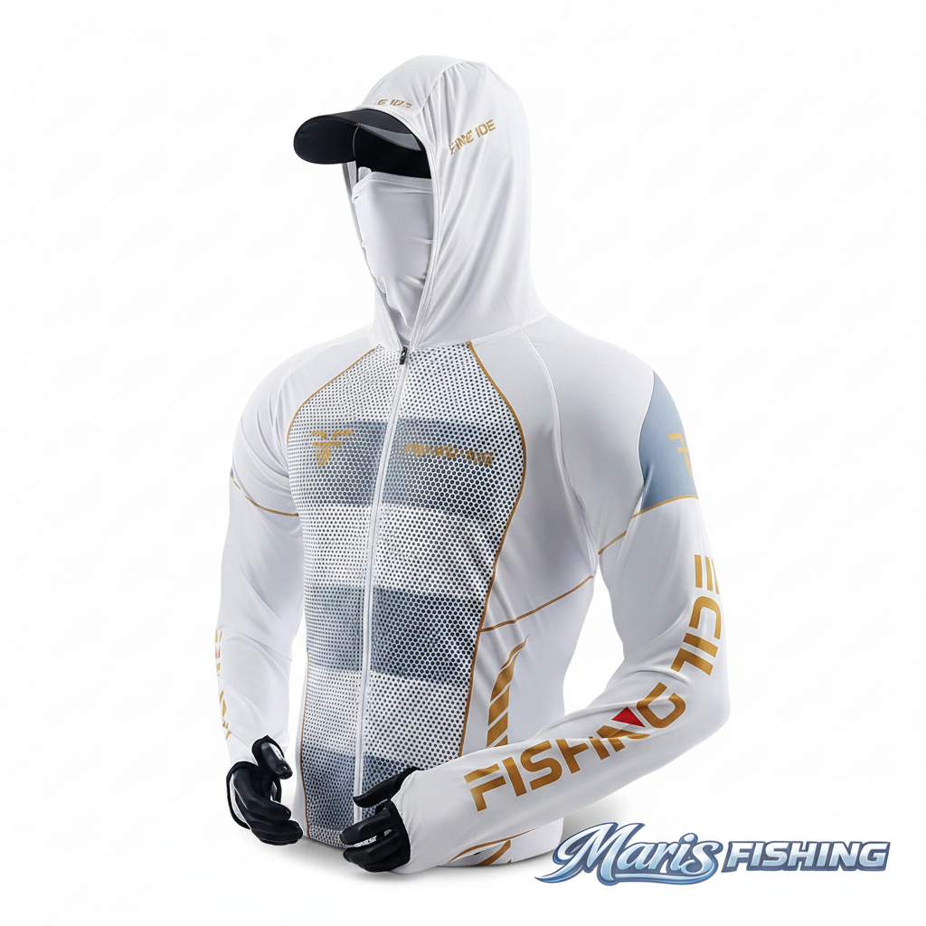 Men's UPF Ice Silk Fishing Shirt with Maris Fishing logo