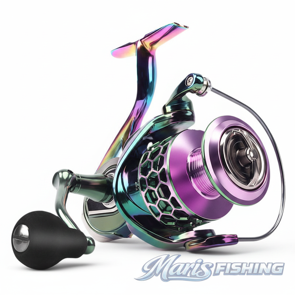All-Metal Sea Spinning Reel with Maris Fishing logo