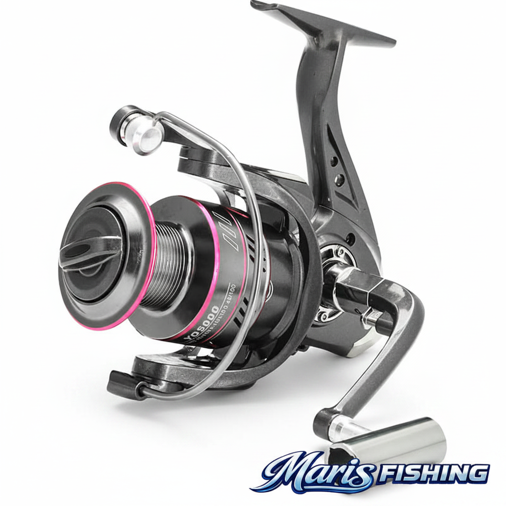 Full Metal Spinning Fishing Reel with Maris Fishing logo