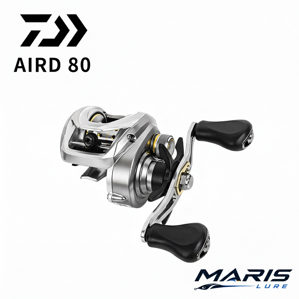 Maris Lure Daiwa Aird 80 Baitcast Reel 2026 – White Background
