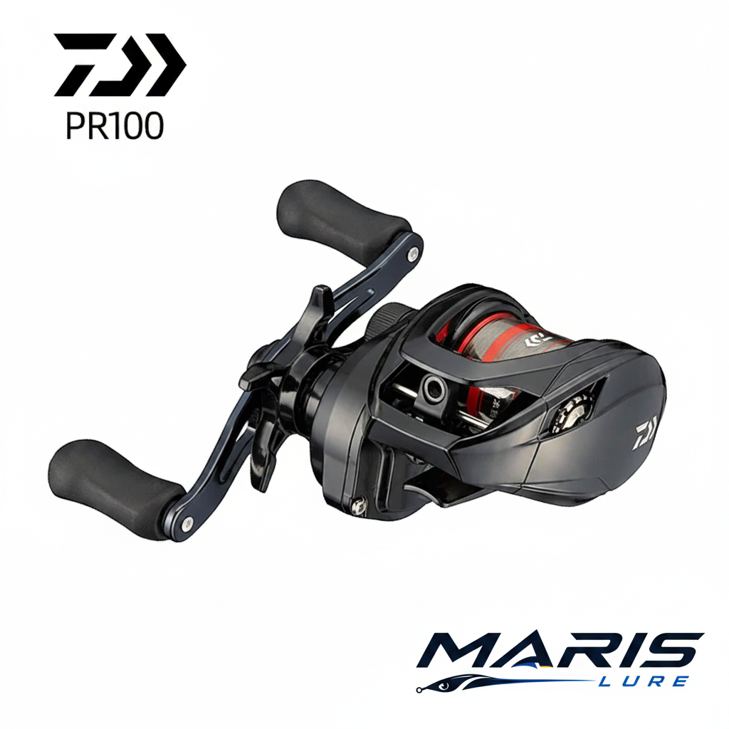 Maris Lure Daiwa PR100H Baitcast Reel – White Background