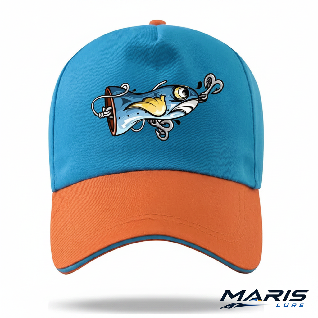 Maris Lure Fishing Baseball Cap – White Background