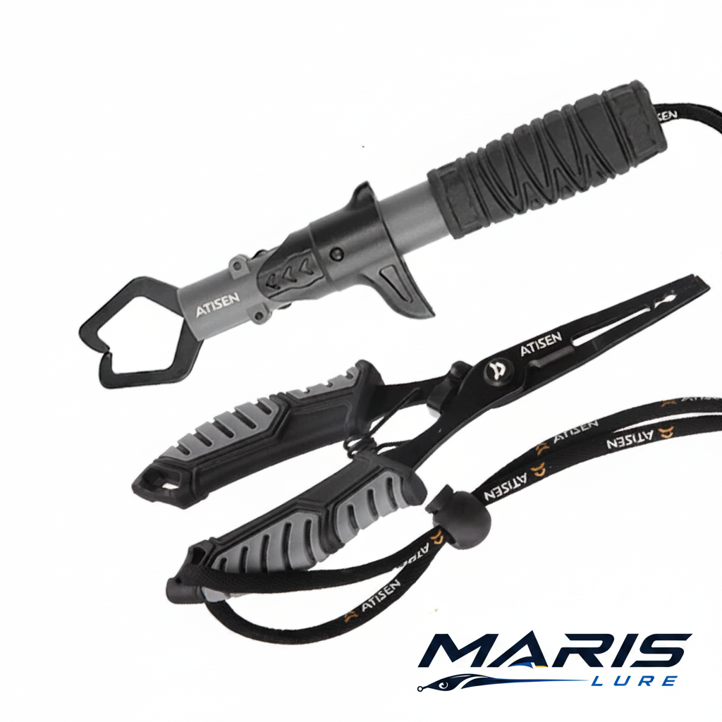 Maris Lure Fishing Pliers & Fish Grips – White Background