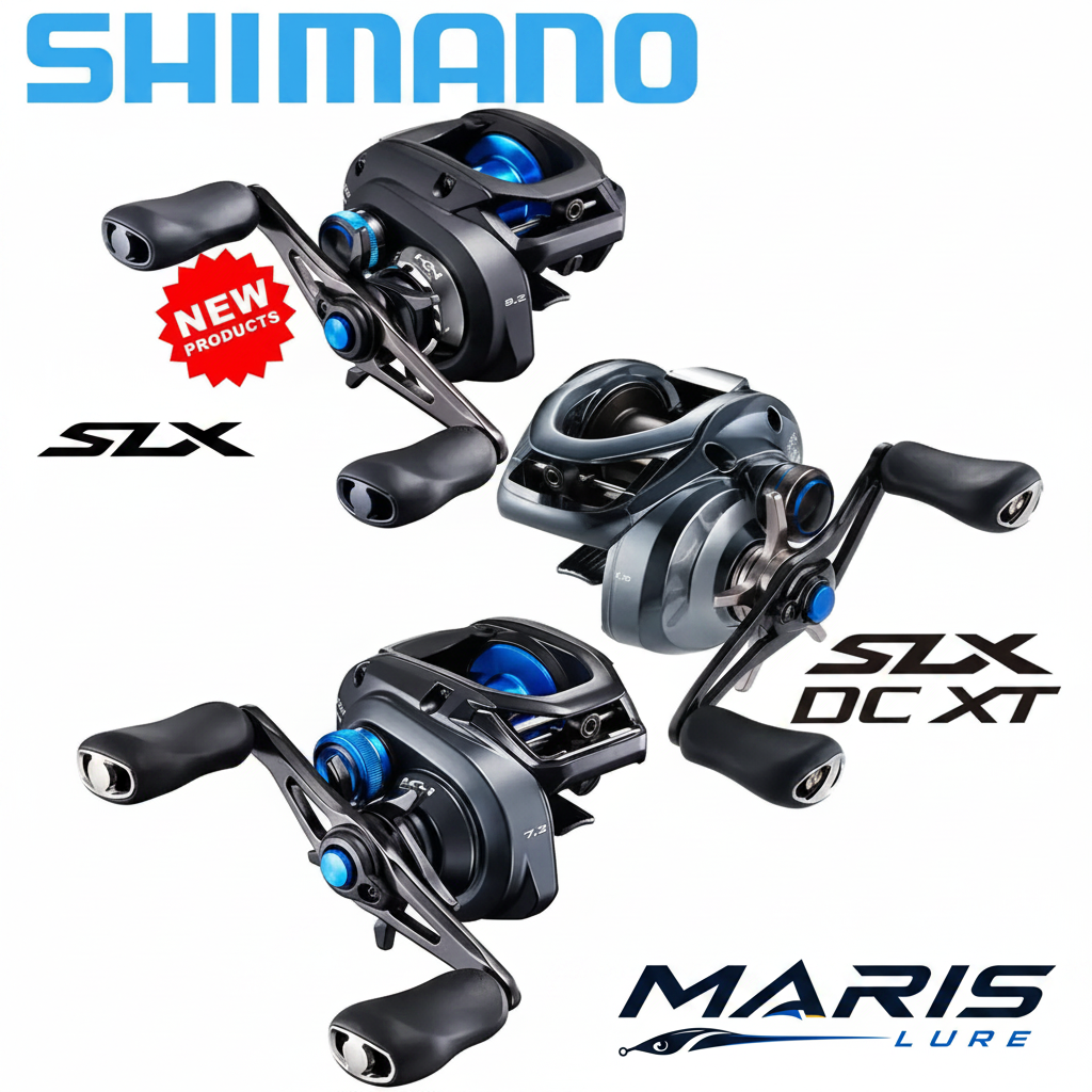 Maris Lure Shimano SLX Baitcast Reel Series – White Background