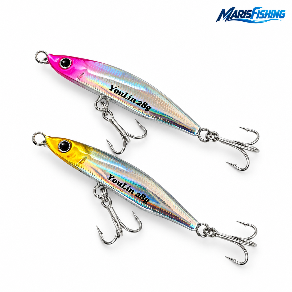 Ảnh chính mồi câu nền trắng có logo MarisFishing