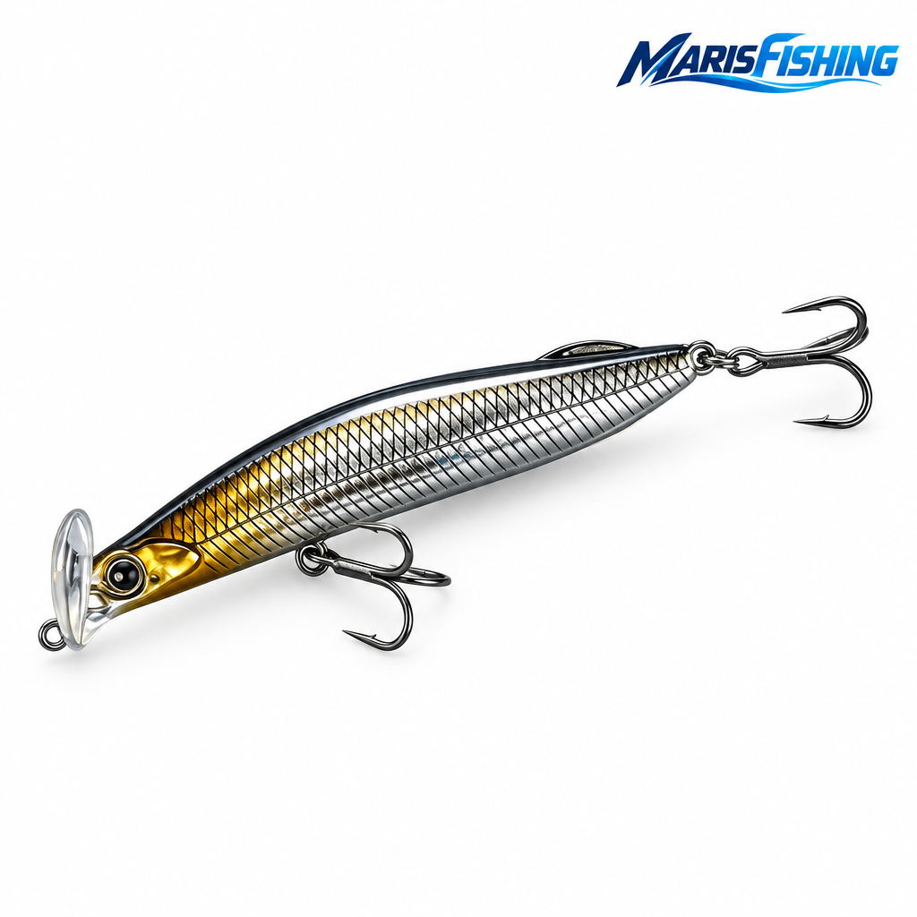 Ảnh mồi minnow nền trắng có logo